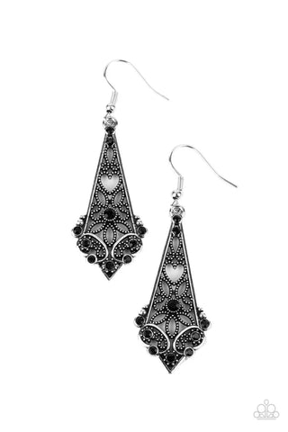 Casablanca Charisma - black - Paparazzi earrings (PZ-5715)