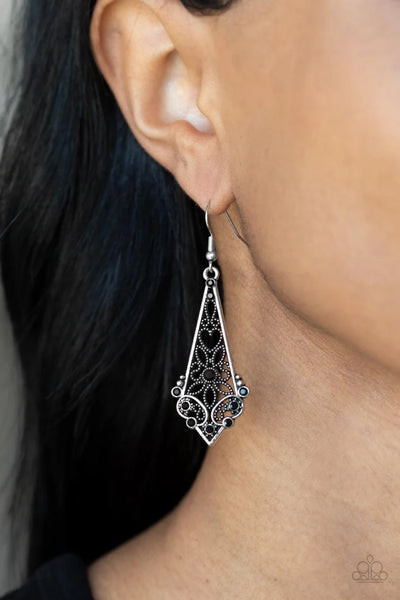 Casablanca Charisma - black - Paparazzi earrings (PZ-5715)