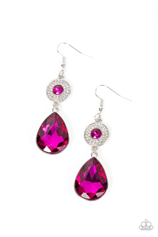 Paparazzi Collecting My Royalties Pink Fishhook Earrings