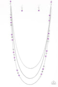 Colorful Cadence - purple - Paparazzi necklace (PZ-5635)