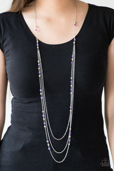 Colorful Cadence - purple - Paparazzi necklace (PZ-5635)
