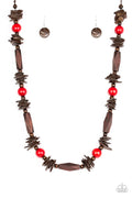 Cozumel Coast - red - Paparazzi necklace (S004)