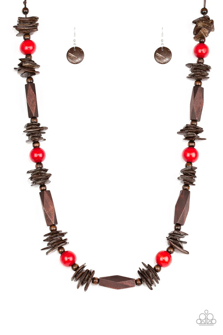 Cozumel Coast - red - Paparazzi necklace (S004)