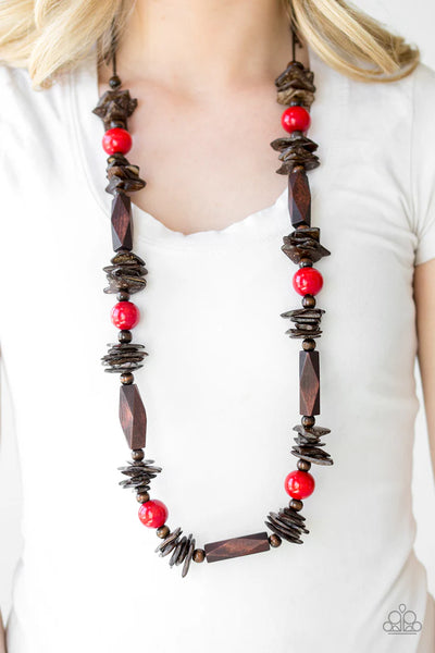 Cozumel Coast - red - Paparazzi necklace (S004)