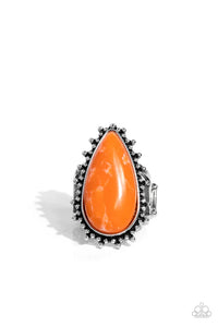 Down-to-Earth Essence Orange Paparazzi Ring (T62)