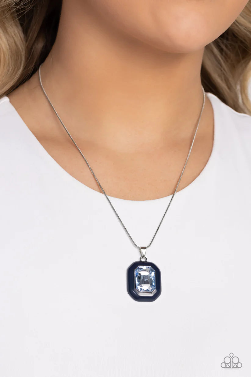 Emerald Energy - blue - Paparazzi necklace