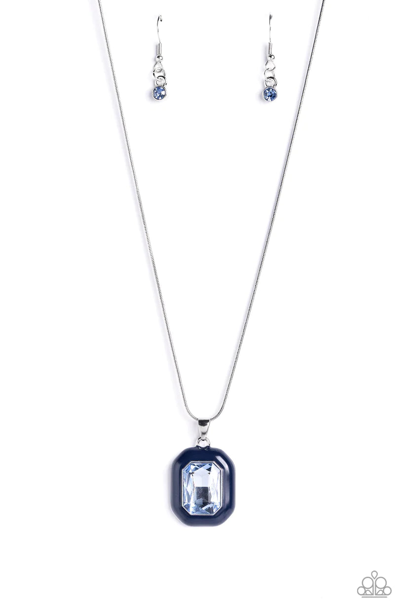 Emerald Energy - blue - Paparazzi necklace