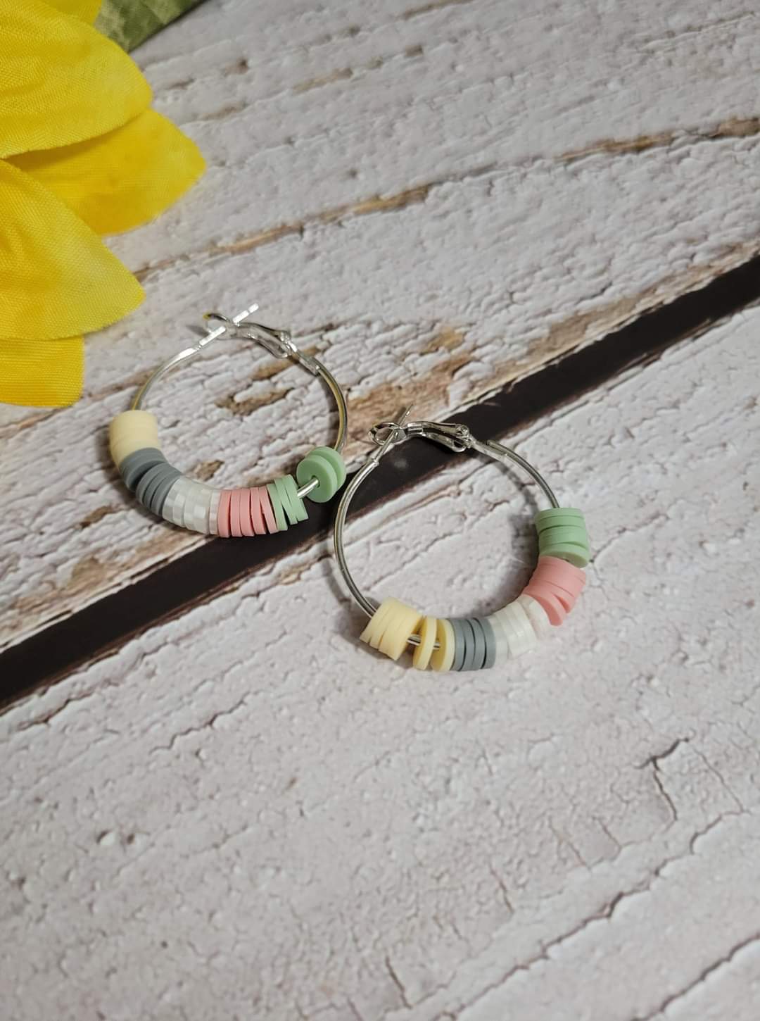 Spring Garden Hoop - Multi Country Craft Barn Earrings (#110)