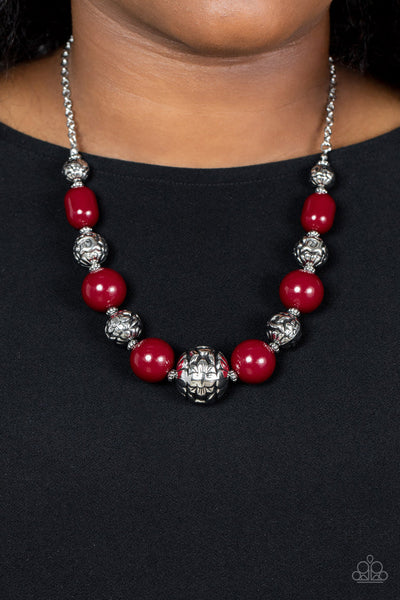 Girl Meets Garden - red - Paparazzi necklace (PZ-3541)