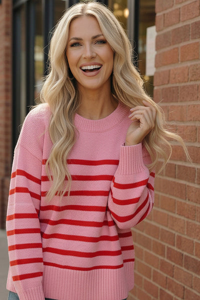 Strawberry Sugar Knit High-Low Pullover