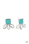 Hill Country Blossoms - blue - Paparazzi earrings (PZ-2727)