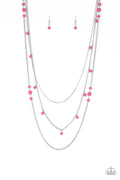 Laying the Groundwork - pink - Paparazzi necklace (PZ-3813)