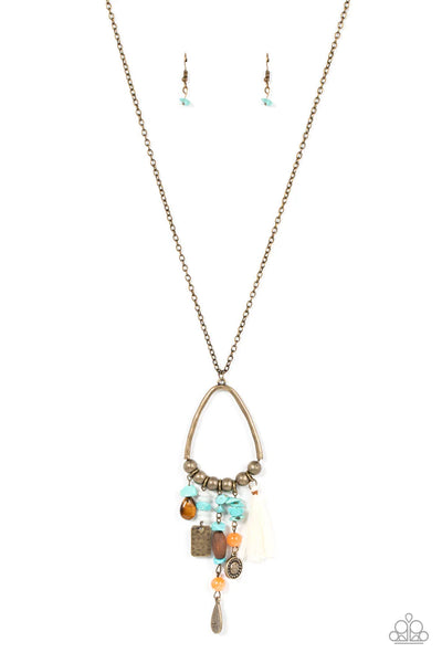 Listen to Your Soul - brass - Paparazzi necklace