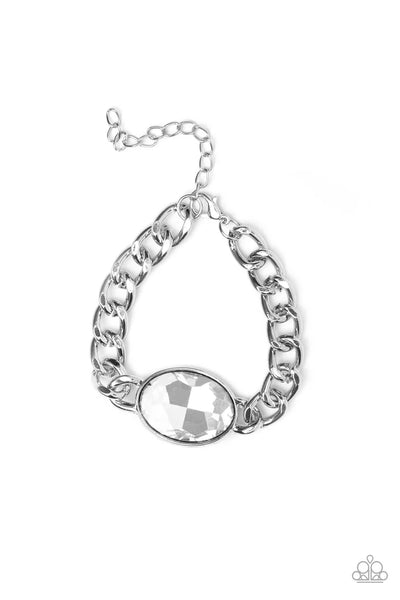Luxury Lush - white - Paparazzi bracelet (PZ-5222)