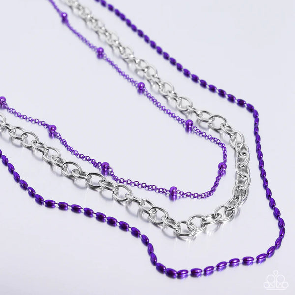 Mardi Gras Mayhem - purple - Paparazzi necklace