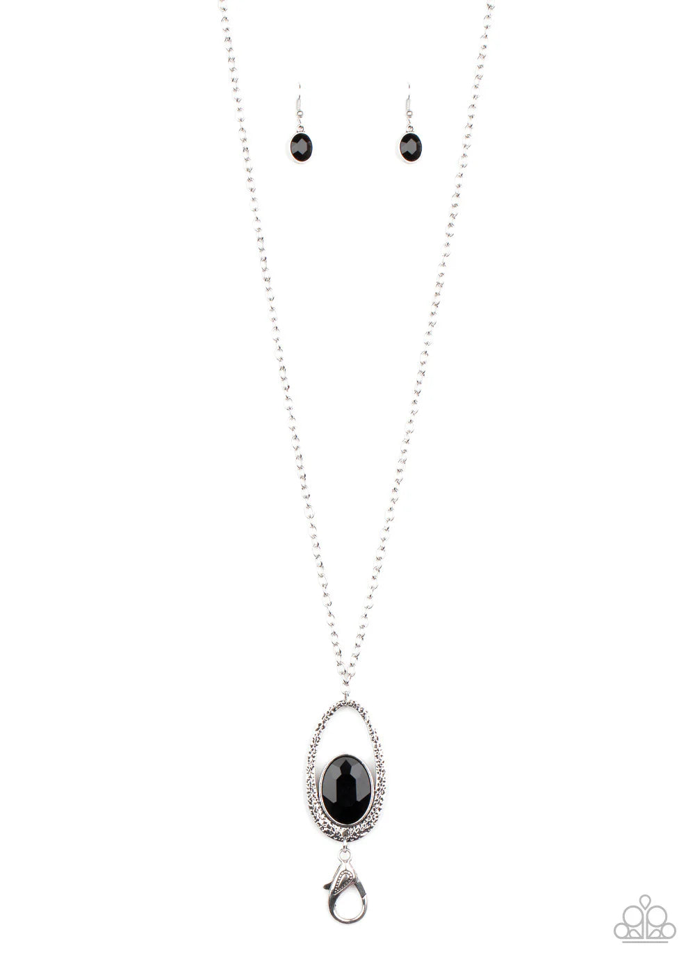 Paparazzi Mon-YOU-mental Moment Black ✧ Lanyard Necklace (L001)