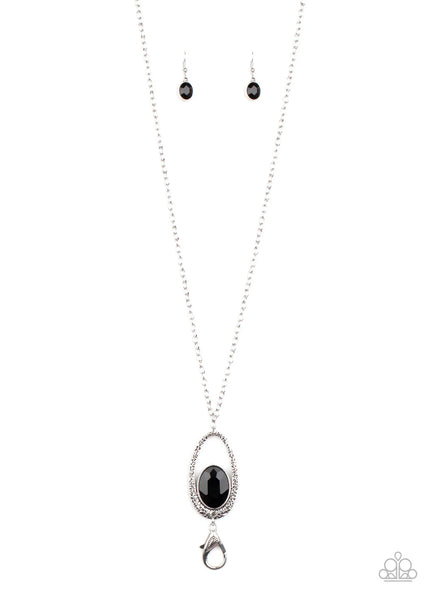 Paparazzi Mon-YOU-mental Moment Black ✧ Lanyard Necklace (L001)