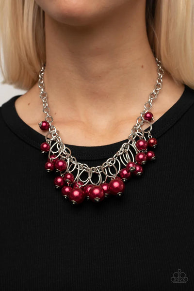 Powerhouse Pose - red - Paparazzi necklace (PZ-3681)