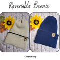 Campfire Beanie - Navy/Linen - Country Craft Barn Knit Hat - (KH-2026)