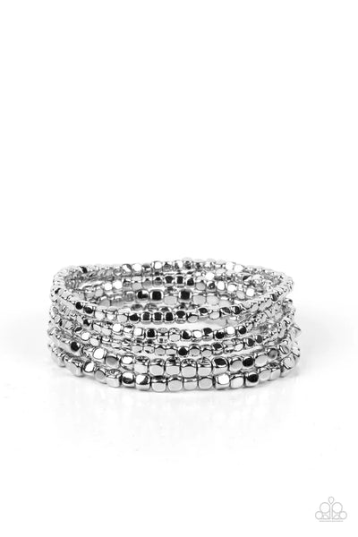 Right On CUBE - silver - Paparazzi bracelet (PZ-3910)