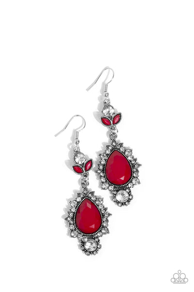 SELFIE-Esteem - red - Paparazzi earrings (PZ-5593)