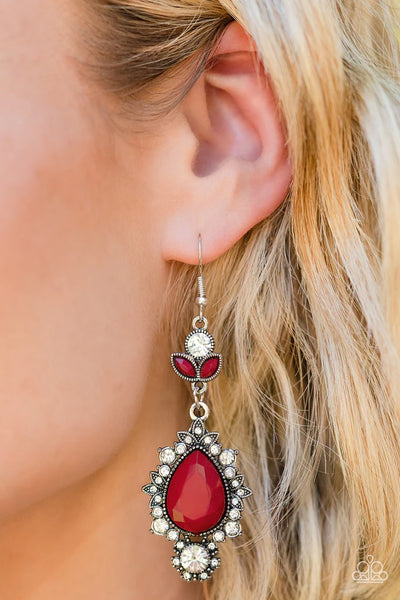 SELFIE-Esteem - red - Paparazzi earrings (PZ-5593)