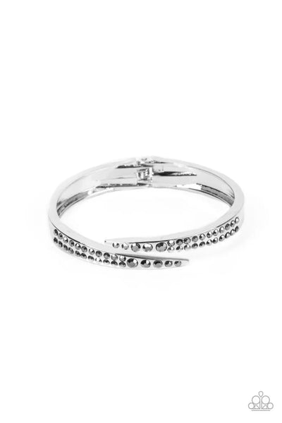 Sideswiping Shimmer - silver - Paparazzi bracelet (PZ-3835)