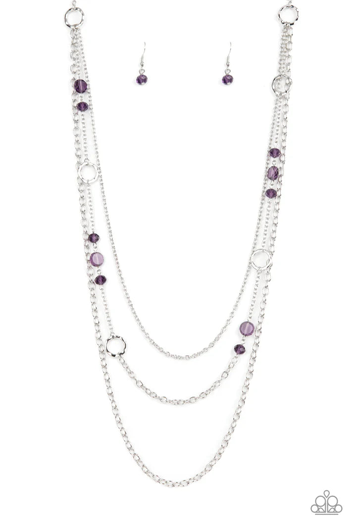 Starry-Eyed Eloquence - purple - Paparazzi necklace (PZ-2936)