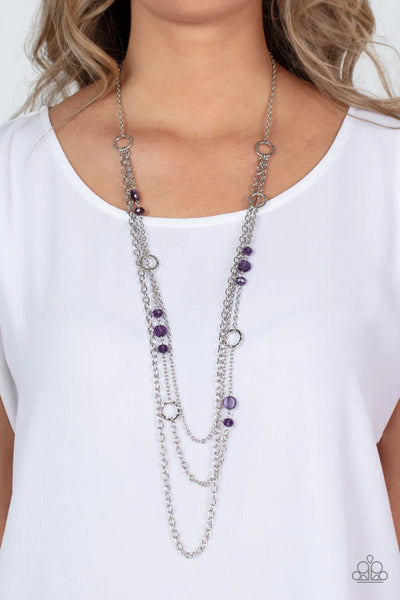 Starry-Eyed Eloquence - purple - Paparazzi necklace (PZ-2936)