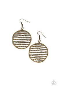 Sunrise Stunner - brass - Paparazzi earrings (PZ-4941)