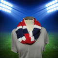 Team Spirit - Red/Navy/White Country Craft Barn Infinity Scarf (SC-1034)