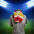 Team Spirit - Red/Gold/White Country Craft Barn Infinity Scarf (SC-1032)