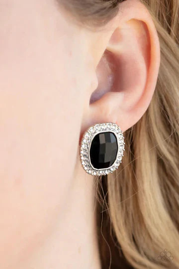 The Modern Monroe - Black Earrings - Paparazzi Accessories (PZ-1503)