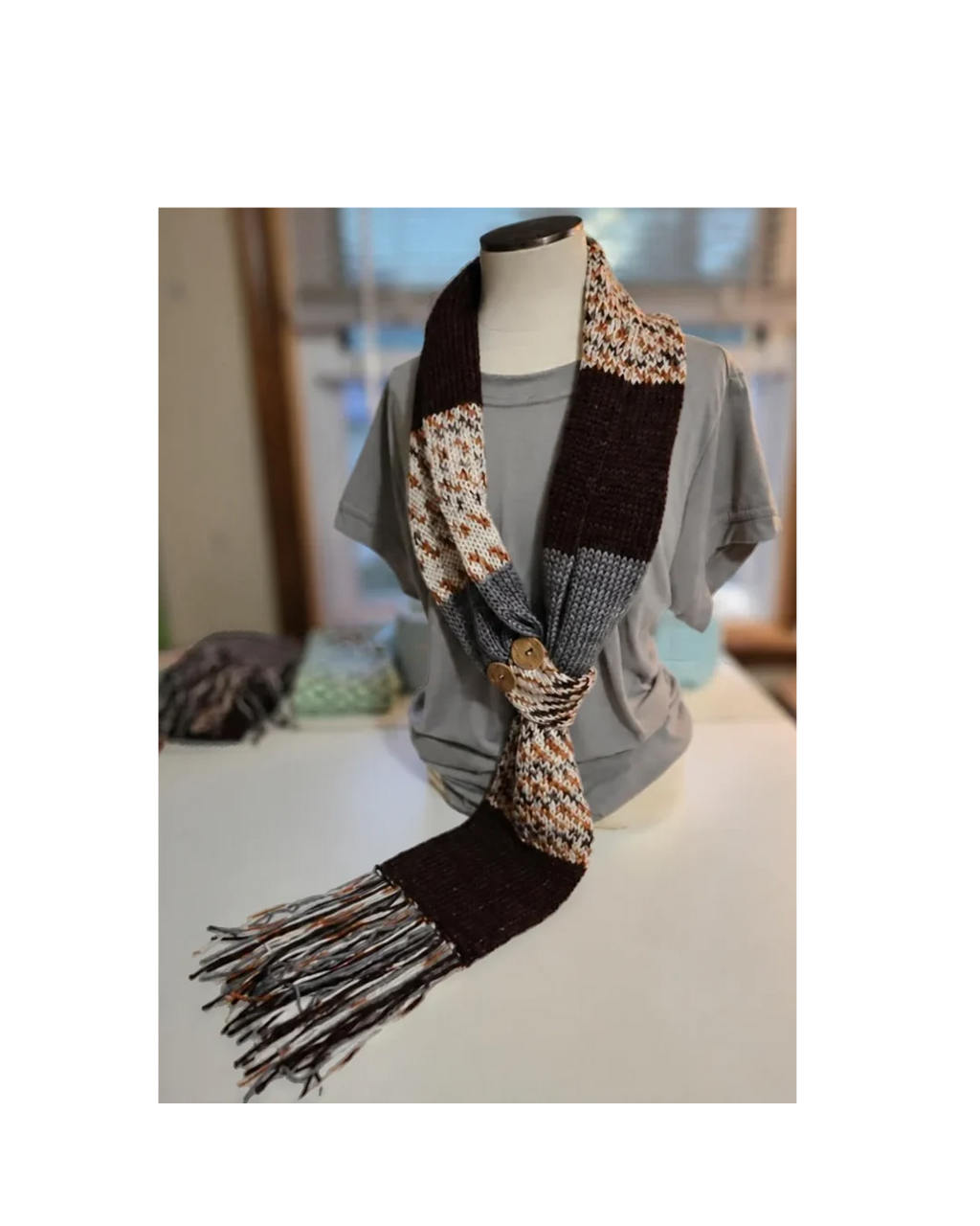 Sienna - Multi Country Craft Barn Tab Scarf (KS-1047)