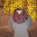 Buffalo Hill - Black/Red/Gray Country Craft Barn Infinity Scarf (KS-1042)