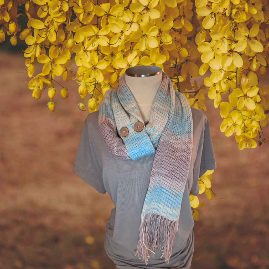 Beachy - Multi Country Craft Barn Tab Scarf (KS-1026)