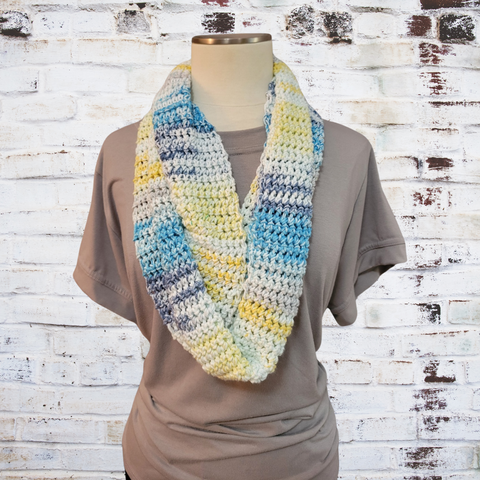 Sunny Denim - Yellow/Blue Country Craft Barn Scarf (#1010)