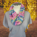 Pink, Green & Purple - Multi Colored Country Craft Barn Infinity Scarf (SC-1020)