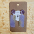 Water Color Wonder - Purple Country Craft Barn Earrings (#296)