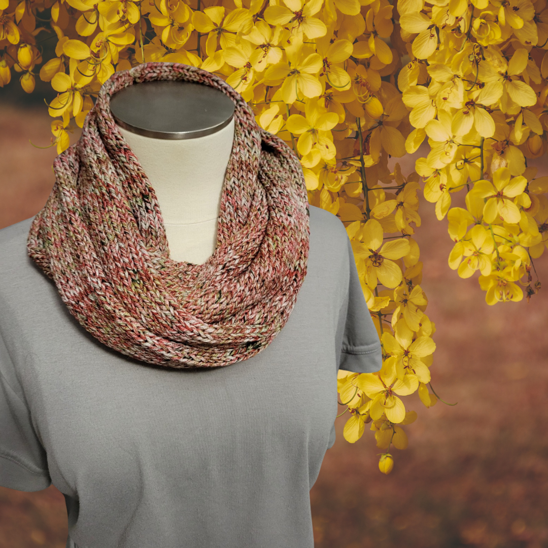 Spiced Wine - Multi Colored Country Craft Barn Infinity Scarf