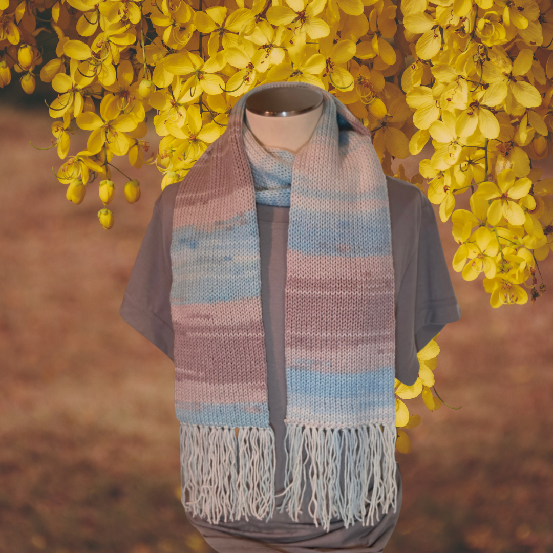 Beachy - Multi Country Craft Barn Fringe Scarf (KS-1025)