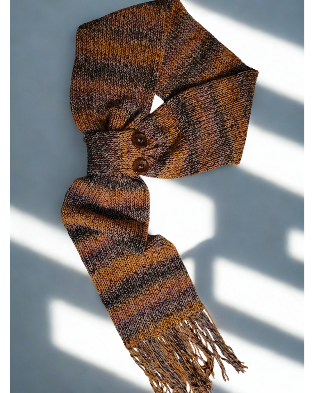 Button Tab Scarf - Daybreak Country Craft Barn (SC-1016)