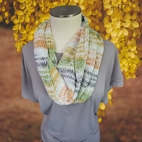 Harvest Hues - Multi Colored Country Craft Barn Infinity Scarf (#1021)