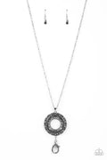 Wintry Wreath - silver - Paparazzi LANYARD necklace (PZ-5461)