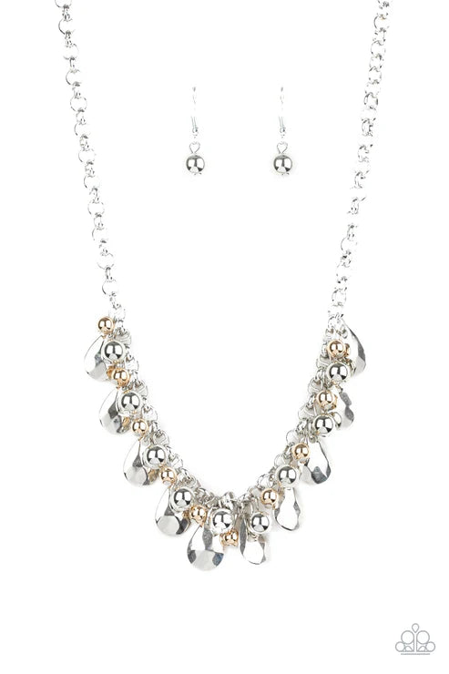 Stage Stunner - Silver Paparazzi Necklace (PZ-104)