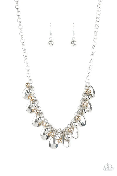 Stage Stunner - Silver Paparazzi Necklace (PZ-104)