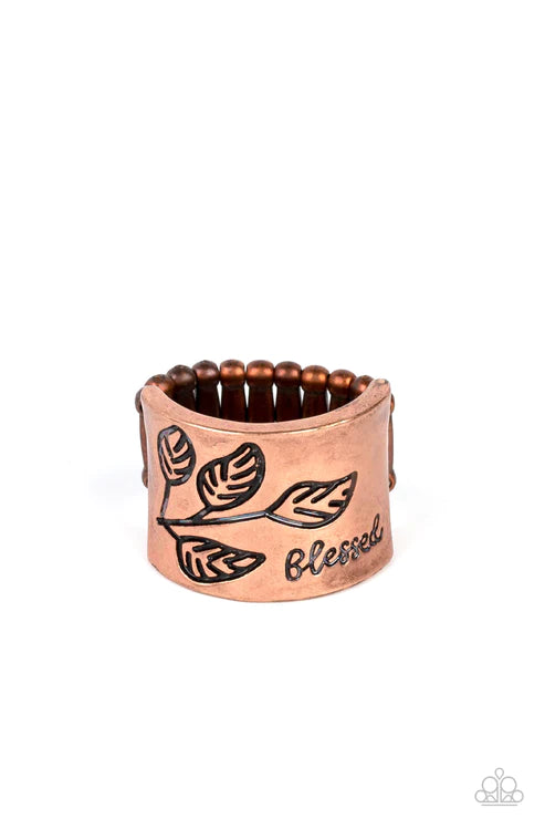 Blessed with Bling - Copper Paparazzi Ring (T25)