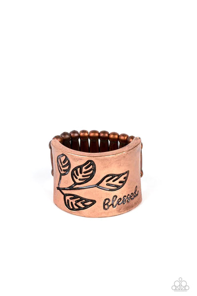 Blessed with Bling - Copper Paparazzi Ring (T25)