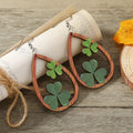 Irish Eyes - Green Country Craft Barn Wooden Earrings (E-103)