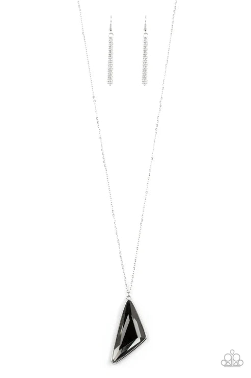 Ultra Sharp - Silver Paparazzi Necklace (PZ-5208)